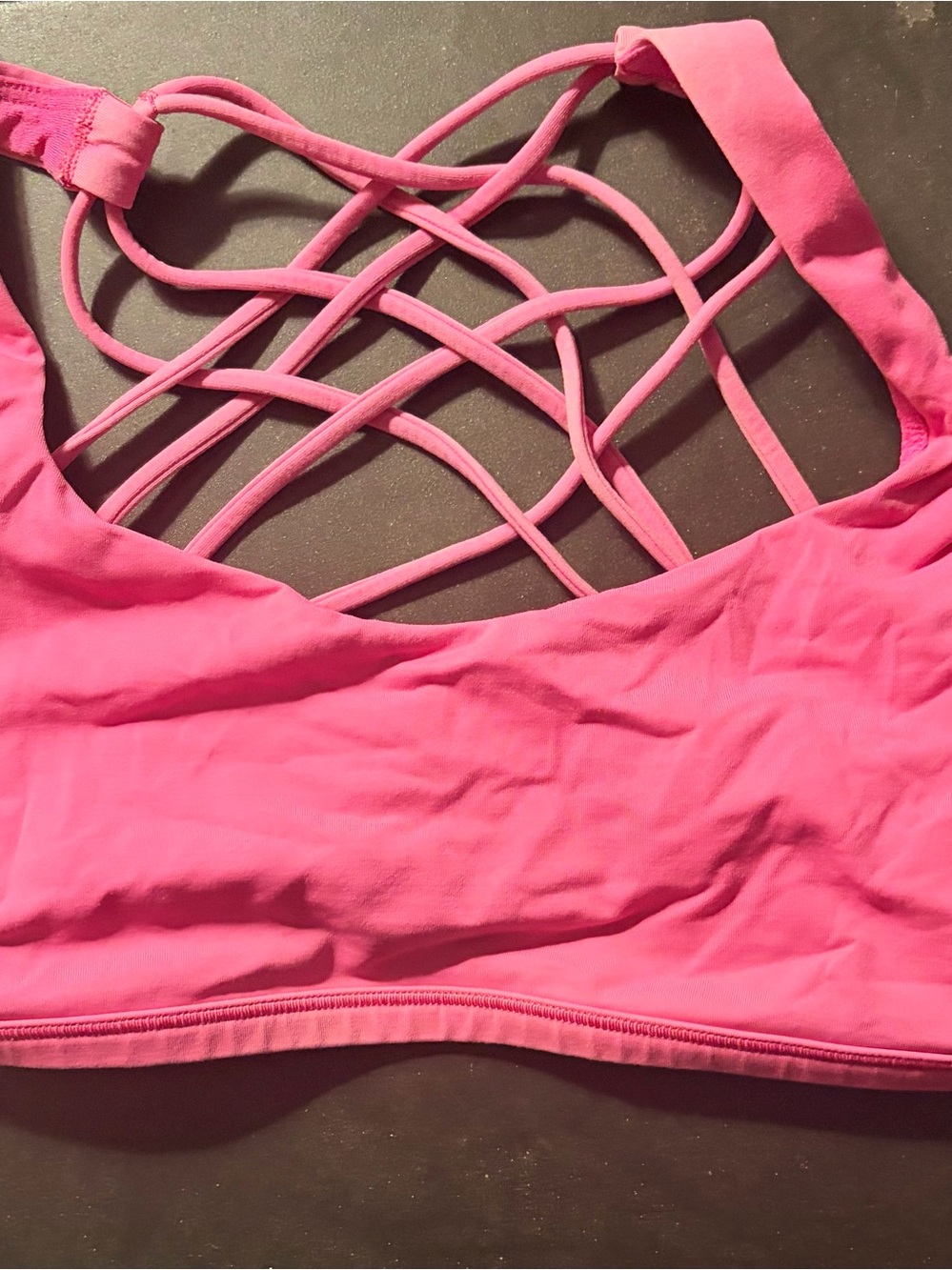 Lululemon Pink Strappy Back Sports Bra - size 6 Women